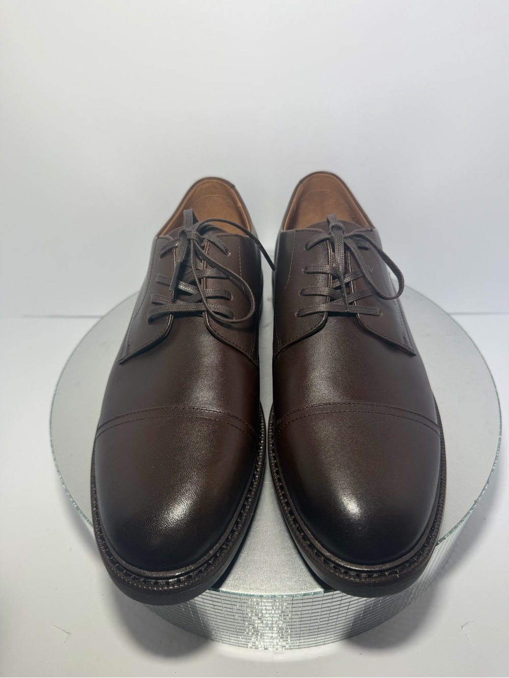 Polo by Ralph Lauren Men's Dark Brown Leather Derby Shoes size 7.5 NWOT